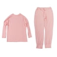 thumbnail image 1 of Woman Pure Color Casual Outfit Long Sleeve Leisure Loose Breathable Soft Outfit for Daily Life Pink XL, 1 of 26