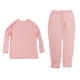 thumbnail image 1 of Traje informal de color puro para mujer, manga larga, holgado, transpirable, suave, para uso diario, rosa, XL, 1 of 15