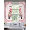 thumbnail image 2 of Pink Valentine's Day Sheer Curtains 72 Inch Length 2 Panels Set, Love Heart Roses Romantic Floral Voile Window Treatment Rod Pocket Curtains Sheers Drapes for Bedroom/Living Room/Kitchen 52"x72"x2, 2 of 7