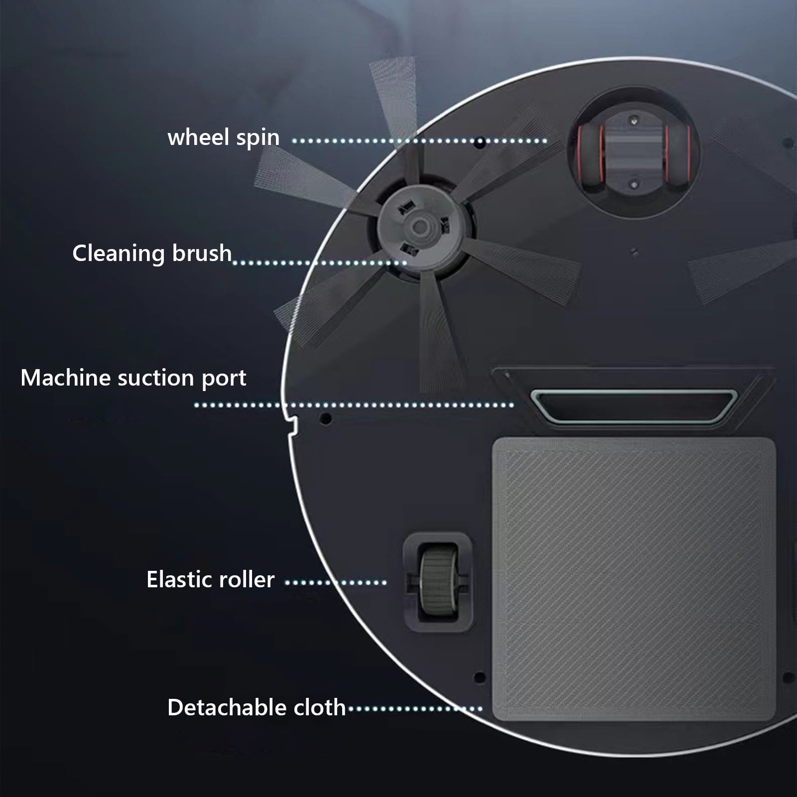 Matoen Robot Vacuum Cleaner, Super Thin, Powerful Suction, Quiet, Self-Charging Robotic Vacuum Cleaner, Cleans Hard Floors to Medium-Pile Carpets, Black