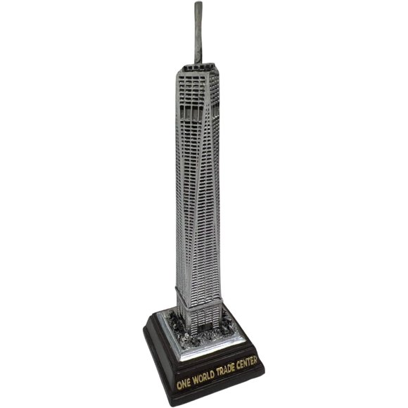 World Trade Center Freedom Tower Replica Statue, 7 in, Silver New York City Collectible Souvenir