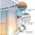 thumbnail image 4 of Beach Hawaiian Sea Sunset Shower Curtain for Bathroom Decor 72Wx72H Ocean Wave Sunrise Tropical Coastal Seaside Summer Scenery Art Printed Fabric Polyester Waterproof 12 Pack Plastic Hooks, 4 of 6