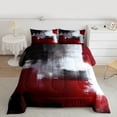 thumbnail image 2 of Manfei Watercolor Artwork Full Size Comforter Sets 3-Piece, Red Gray Aesthetic Bedding Comforter Set, Ombre Oil Painting Bedding Sets, Breathable Home Decor, 2 of 8