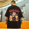 thumbnail image 5 of Camisetas con estampado divertido de Anime Magi Cian Cat para hombre, camisetas casuales de algodón de verano, camisetas de manga corta, camisetas de cuello redondo Y2K, 5 of 5