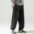 thumbnail image 6 of YUELONGHU Adult Men Casual Pants Mens Cargo Pants Baggy Brown Male Retro Washed Double Knee Workwear Jeans Casual Logging Pants Loose Pants Casual Pants, 6 of 7