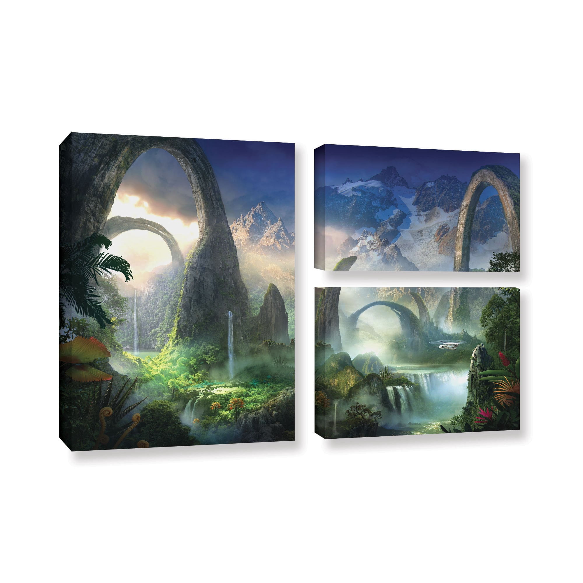 ArtWall Philip Straub "Great North Road" 3-Piece Gallery-wrapped Canvas Flag Set