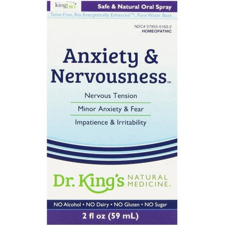King Bio Anxiety and Nervousness Medicine, 2 OZ