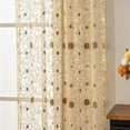 thumbnail image 4 of Sunyuer Embroidered Premium Soft Decorative Sheer Voile Light Filtering Grommet Window Treatment Curtain Drapery Panels Bedroom & Living Room - Set of 2 Panels, 4 of 7