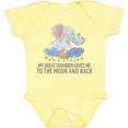 thumbnail image 3 of Inktastic My Great Grandpa Loves Me to the Moon and Back Elephants Boys or Girls Baby Bodysuit, 3 of 5