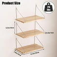 thumbnail image 2 of Floating Shelves for Projector 15.75 * 6 Inch 1 Set Wooden Shelf for Wall No Drill Wall Mounted Under TV Shelf for Storage Hanging Shelf for Bathroom Living Room Bedroom Kitchen (Black), 2 of 8