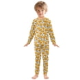 thumbnail image 7 of Pajamama Yellow Chrysanthemums Cute Comfortable Cotton Two-piece Pajama Set, 7 of 7
