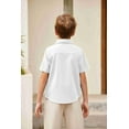 thumbnail image 5 of Arshiner Boys Cotton Linen Shirt White Button Down Shirt Lightweight Summer Beach Tops 5-6 Years, 5 of 9