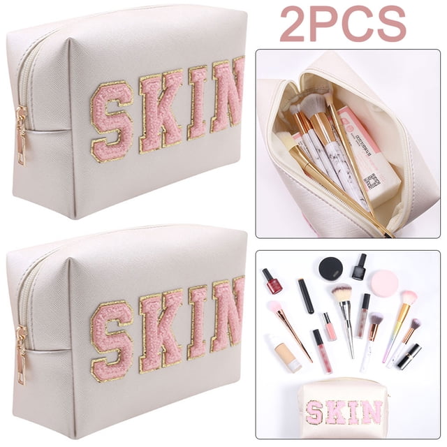 Neceser Portátil para Cosméticos Kuymtek Bolso Mano Color Blanco 2 Uds