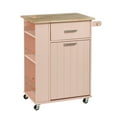 thumbnail image 3 of TMS Lima Kitchen Cart, Blush Pink, 3 of 9