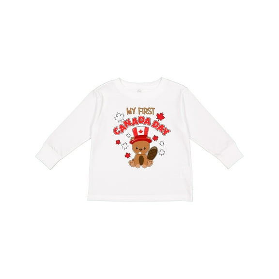 Inktastic My First Canada Day Boys or Girls Long Sleeve Toddler T-Shirt