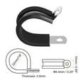 thumbnail image 2 of Uxcell 12Pack 7/8" Cable Clamp R Shape Stainless Steel Rubber Cushioned Pipe Strap, 2 of 4