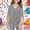 Grey, variant on Sparkling Girls Summer Long Sleeve Blouse with Threads and Mesh Layered Design Soft Comfortable Casual Top Short Sleeve Shirt for Girls Tees Kids Tshirts Clothes Summer Tops T-Shirt