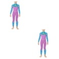 thumbnail image 2 of Eigraketly Trajes de neopreno Traje de buceo Sandbeach Traje de neopreno para niños de secado rápido Manga larga y pantalones Niñas de una Púrpura M 2piezas, 2 of 6