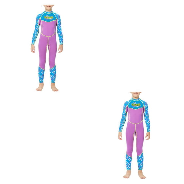 Sonducket Trajes de neopreno Traje de buceo Traje de neopreno para niños Mangas largas y pantalones Cuerpo completo de una pieza De moda para bucear Surf Púrpura M 2piezas Sonducket CBP575937