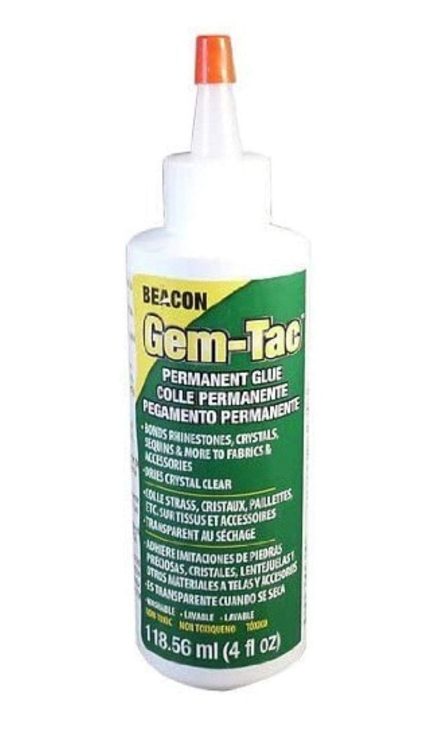 Beacon Gem-Tac Permanent Adhesive, 4-Ounce