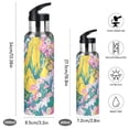 thumbnail image 2 of Yayeee 33oz Insulated Water Bottle Double Wall Stainless Steel with Flip Straw Lid, Green Mountains, 2 of 7