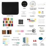 Tcwhniev 226pcs Portable Travel Sewing Box Kit Needles Thread Stitching Kit DIY Sewing Supplies Premium Mini Sewing Accessories