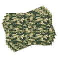 thumbnail image 1 of Ambesonne Camo Place Mats Set of 4, Abstract Chevron Forest, Standard Size, Pale Green Dark Green, 1 of 6