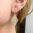 thumbnail image 4 of Vintage Gold Rhinestone Earrings for Women Fashion Diamond Pave Geometric Dangle Earrings Wedding Jewelry Birthday Gift, 4 of 6