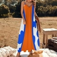 thumbnail image 3 of Blue And Orange Sleeveless Dress Dresses Women Summer Women's Summer Clothing, 3 of 9