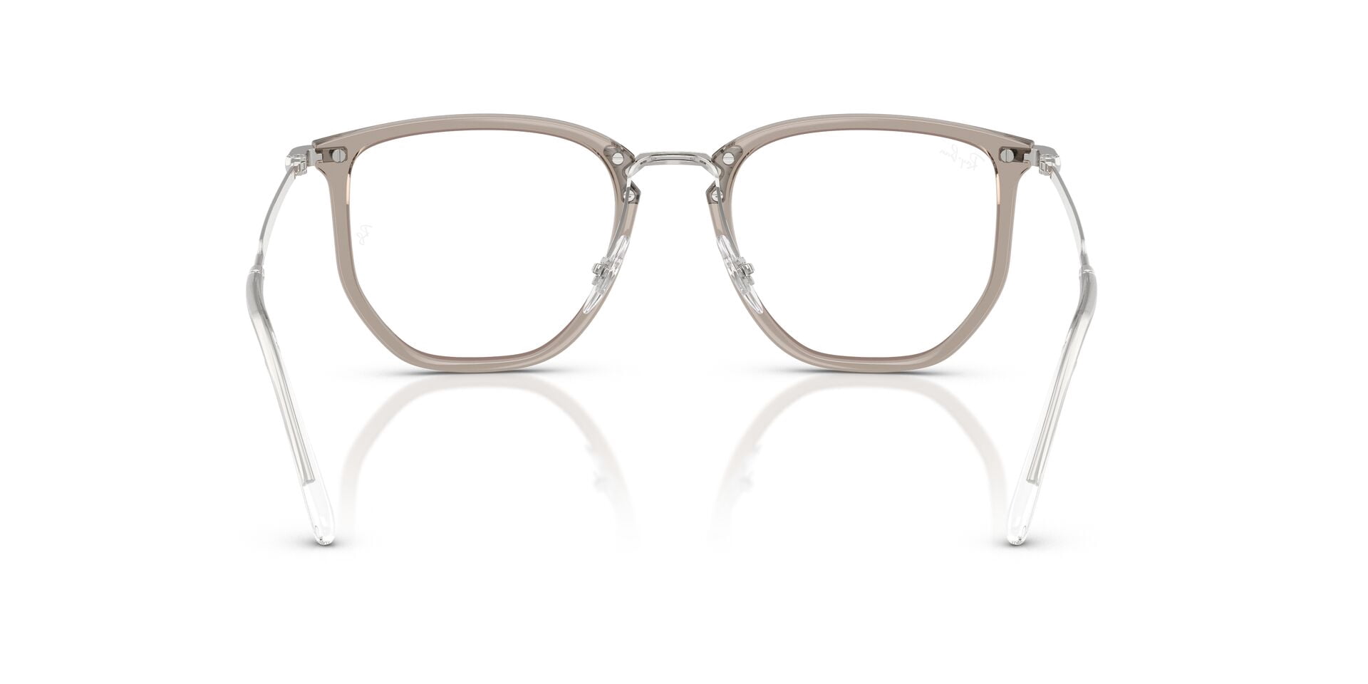Ray-Ban Unisex Size 53 Irregular RB4451V Optics Eyeglasses, Transparent Grey/Demo Lens