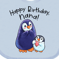 thumbnail image 4 of Inktastic Happy Birthday, Nana- Cute Penguins Boys or Girls Baby Bib, 4 of 4
