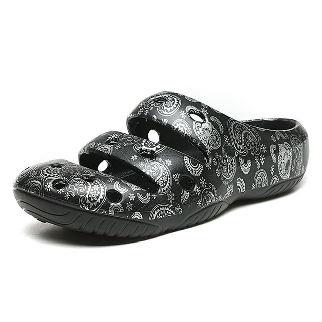 Zapatillas de hombre de talla grande, nuevo estilo de verano, tendencia al aire libre, agujero, río, zapatos de playa, chanclas de interior
