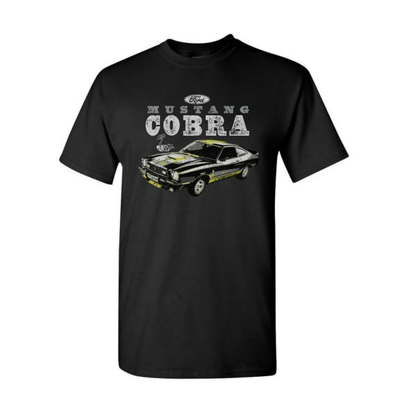 Tee Hunt Ford Mustang Cobra T-Shirt American Classic Muscle Car Licensed Mens Shirt