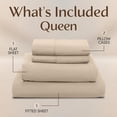 thumbnail image 2 of 4 Piece Queen Deep Pocket Bed Sheet Set, 16 Inches, Premium Microfiber Sheets - Sand, 2 of 6
