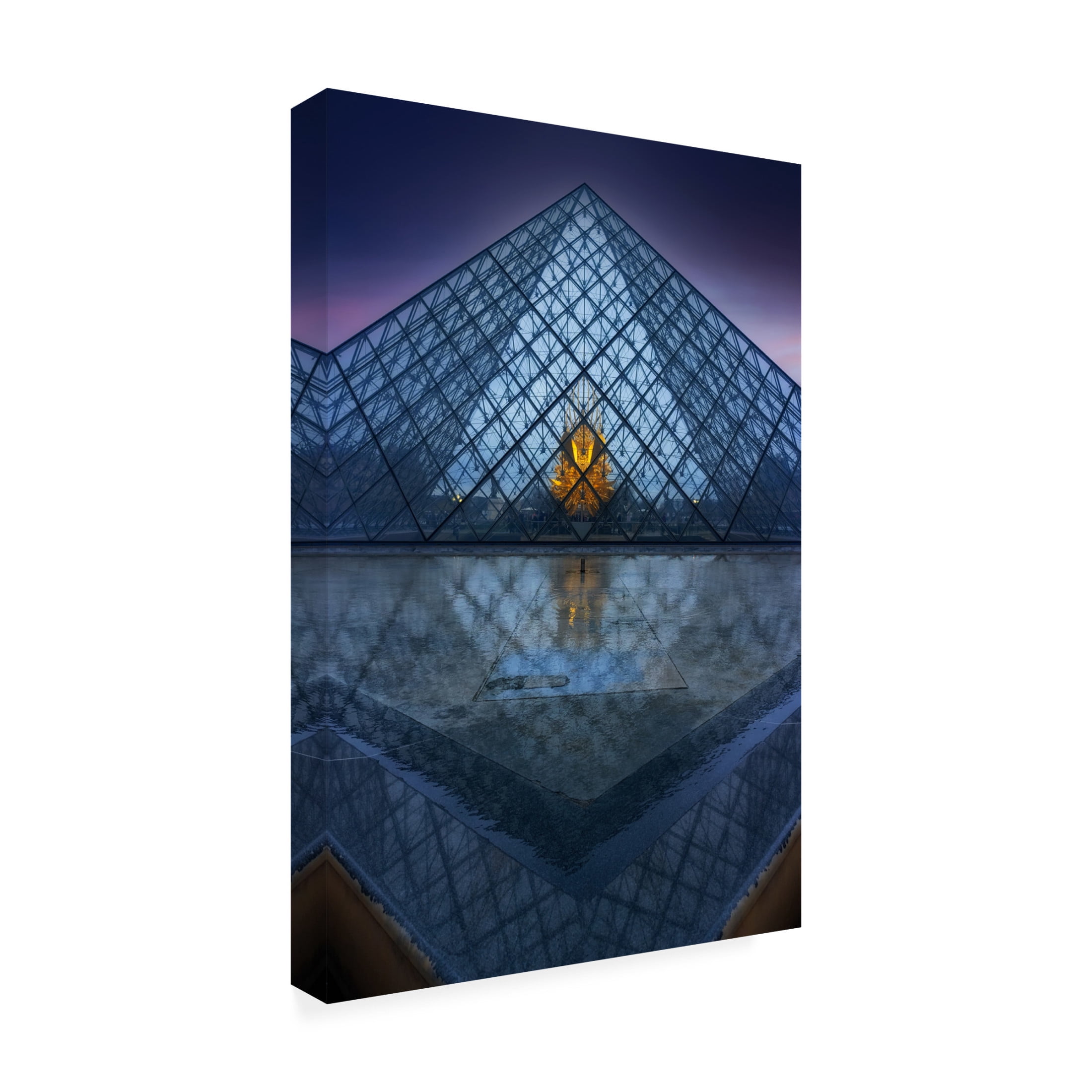Canvas Wall Art - Jorge Lopez Noval 'The Piramid' Wall Art for Living Room, Bedroom, or Office Décor by Trademark Fine Art - 30 x 47 Inches