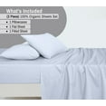 thumbnail image 4 of RUVANTI 100% Organic Cotton Sheets - Twin XL Sheet Sets - 3 Piece Percale Weave Bedding, Crisp, Cooling & Breathable, Soft & Durable, 16" Deep Pocket, Hotel Quality Sábanas - Arctic Ice, 4 of 9