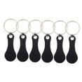 thumbnail image 5 of DINHEAROM Oval Stainless Steel Shopping Trolley Tokens Key Ring 6Pcs For Keys Backpack Hanging Decor, 5 of 8
