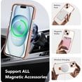 thumbnail image 2 of OOK For iPhone 15 Case with Magnetic Ring Stand, Compatible with Magsafe Clear Military Drop Protection Phone Stand Shockproof Case Cover, Orange, 2 of 7