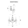 thumbnail image 4 of CWI Lighting 2 Light Wall Sconce with Antique Brass finish, 4 of 4