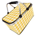 thumbnail image 2 of Picnic Basket, Foldable Portable Storage Basket  for Camping Yellow,Red, 2 of 8