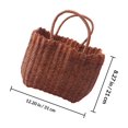 thumbnail image 2 of OUNONA Plastic Storage Basket Brown Multipurpose Tote for Home Use 1Pc, 2 of 8