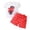 Red, variant on Gubotare Cute Summer Outfits for Girls Girls Summer T-Shirt and Shorts Set with Side Pockets 3T 4T (Blue,3-4 Years)