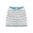 thumbnail image 6 of CHICTRY Womens Warm Quilted Skirt Shiny High Waist A-Line Party Skirt, 6 of 7