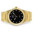 thumbnail image 4 of Ice Star Men's Luxury 45mm Nugget Watch with Diamond Accent Dial - Adjustable Band - Quartz Movement - Exquisite 14k Gold Finish, 4 of 5