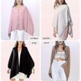 thumbnail image 3 of Cashmere Feel Knitted Shawls And Wraps For Laides, Ponchos For Women, 3 of 3