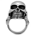 thumbnail image 3 of Luxe Jewelry Designs Men's Stainless Steel Biker Style Skull Shaped Ring - Size 13, 3 of 4