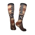 thumbnail image 5 of Lsque Deer American Flag Wall Printed Crew Socks Men's Women's LightWeight Thin Casual Calf Socks ,Knee High Socks,Cotton Socks, 5 of 9