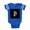 Royal Blue, variant on CafePress - Gothic Initial P - Cute Infant Baby Football Bodysuit