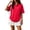 Red, variant on Women Polo Shirts Cotton Short Sleeve 3 Button Collar Shirts Summer Casual Moisture Wicking Golf Tops Summer Work Top