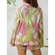 thumbnail image 5 of Conjunto de pijama de primavera y verano para mujer, blusa estampada de manga larga y pantalones cortos holgados, ropa de dormir para estar en casa, 5 of 6